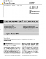 Mandanten-Information Januar 2013