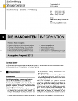 Mandanten-Information August 2012