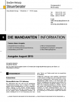 Mandanten-Information August 2013