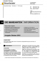 Mandanten-InformationOktober 2012