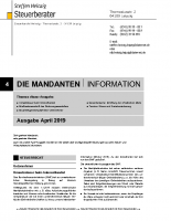 Mandanten-Information April  2019