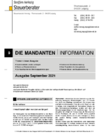Mandanten-Information September 2021